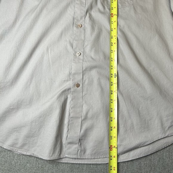 Blacker by Stanley Blacker Button Up Dress Shirt Men 17 1/2 (36/37) Light Mocha - Picture 5 of 10